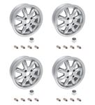 Classic 8 Spoke Alloy Road Wheel Kit - Set of 4 - 5.5J x 15 inch - Bolt On - Including Wheel Nuts and centres - RS1749K